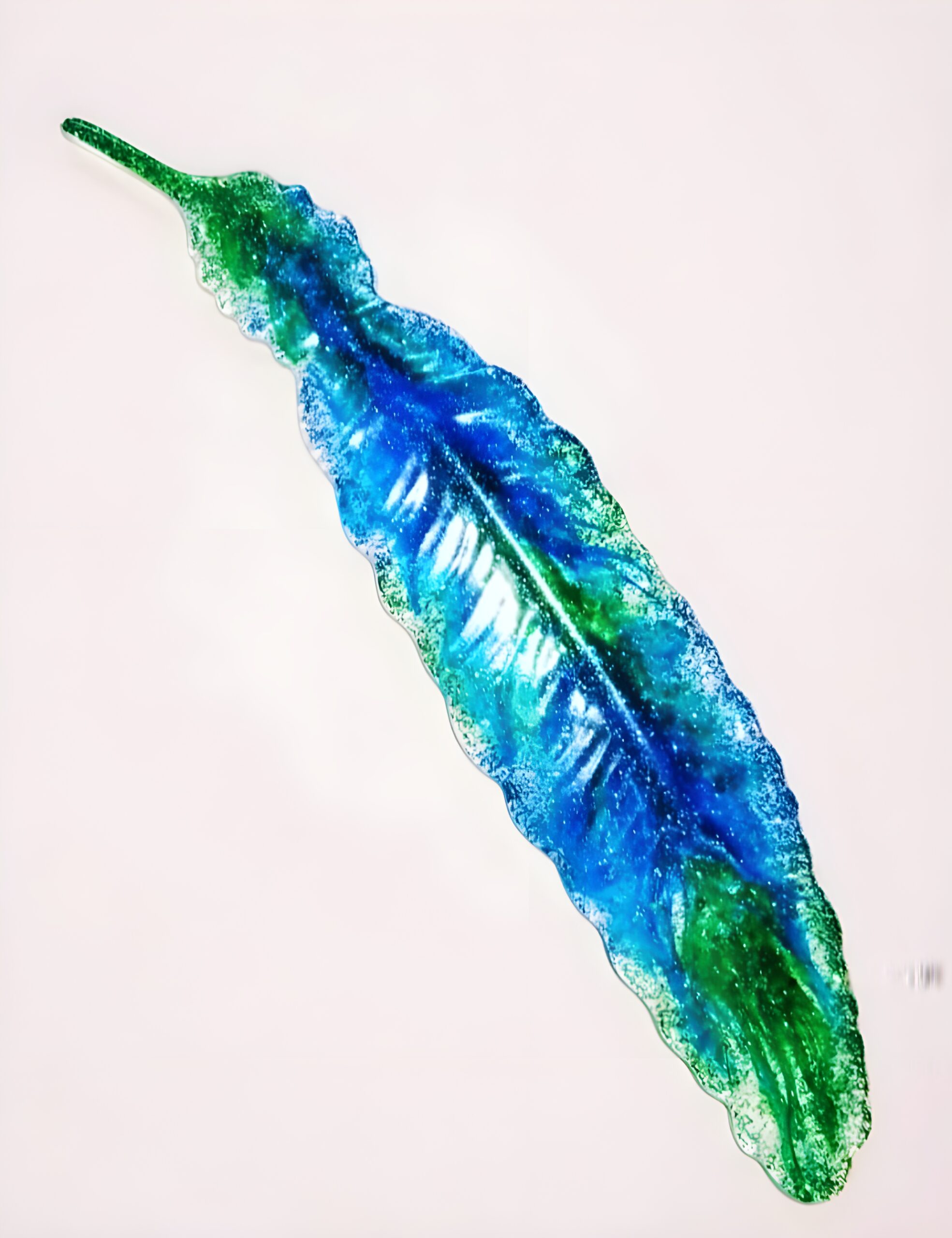 Peacock Feather Stylized Resin