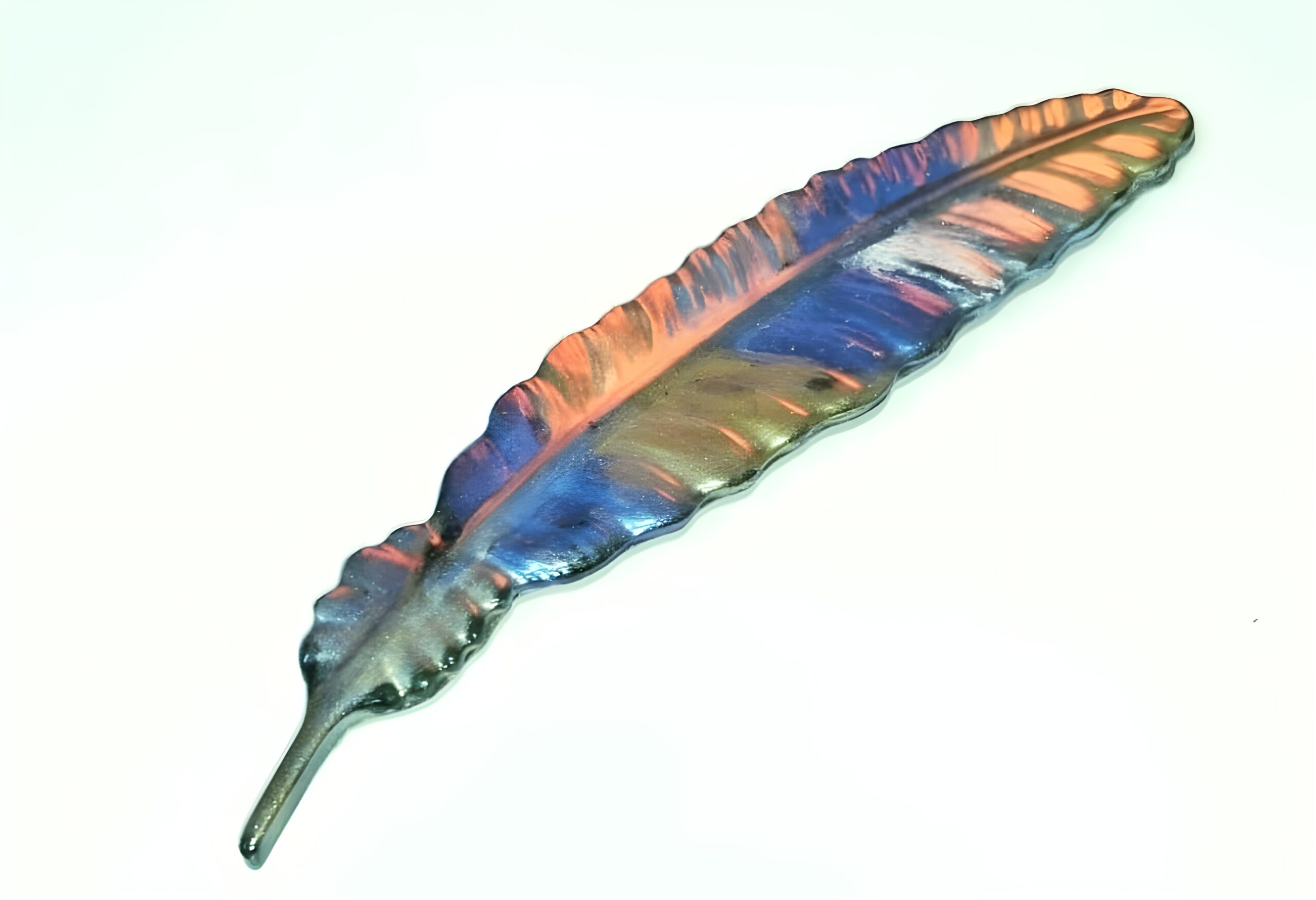 Metallic Feather Stylized Resin