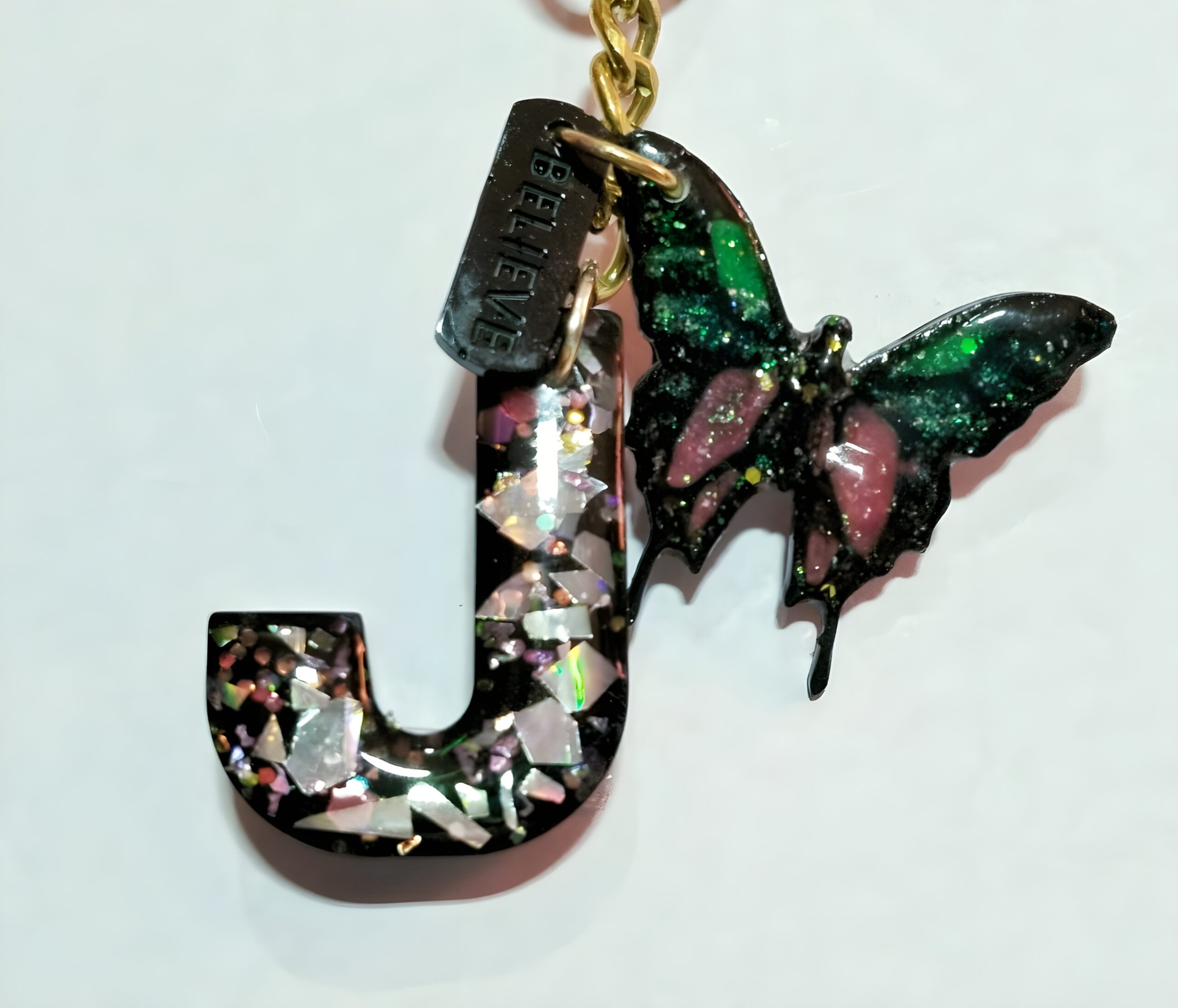 Alphabet J Stylized with Charms