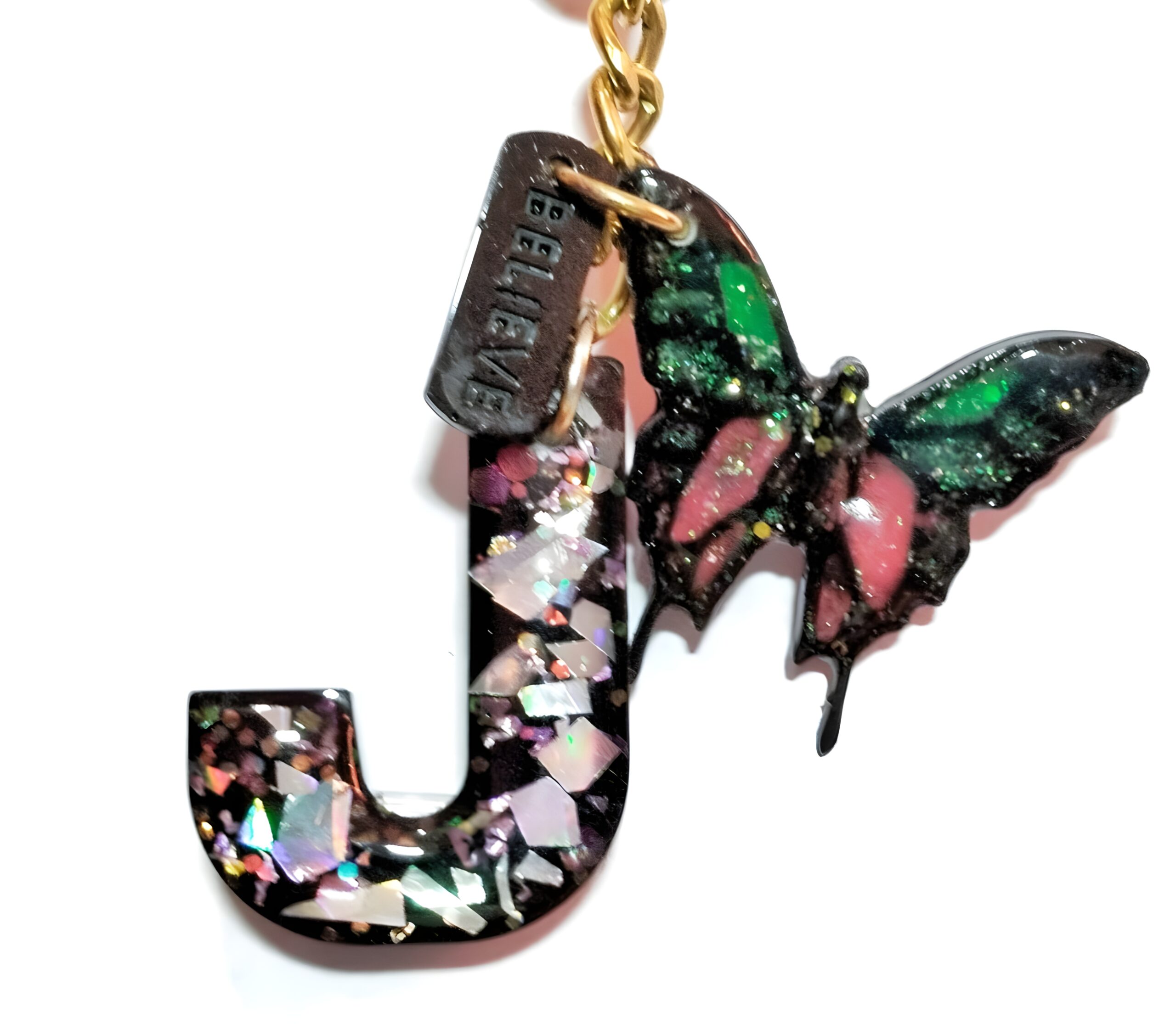 Alphabet J Stylized with Charms