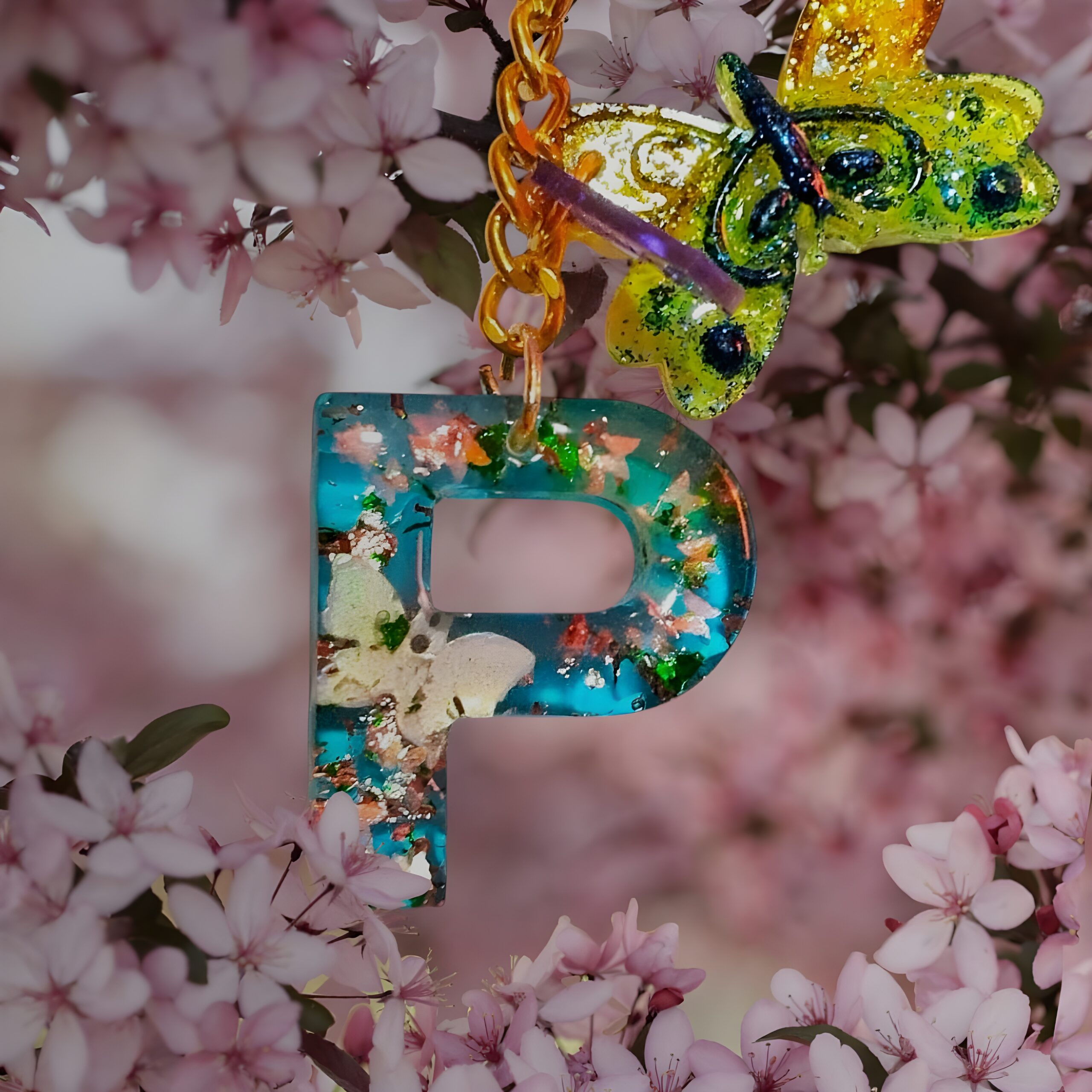 Alphabet P Stylized with Charms