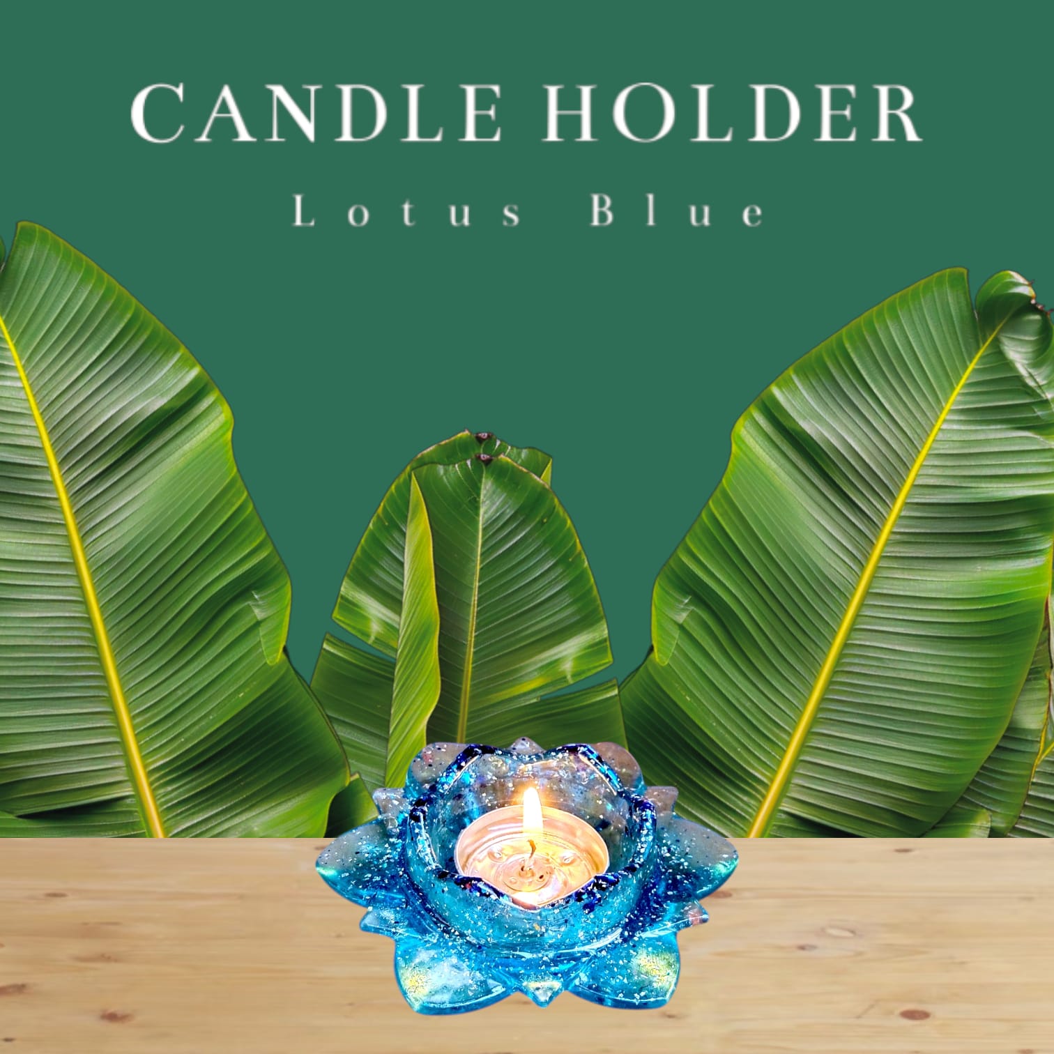 Lotus Resin Candle Holder
