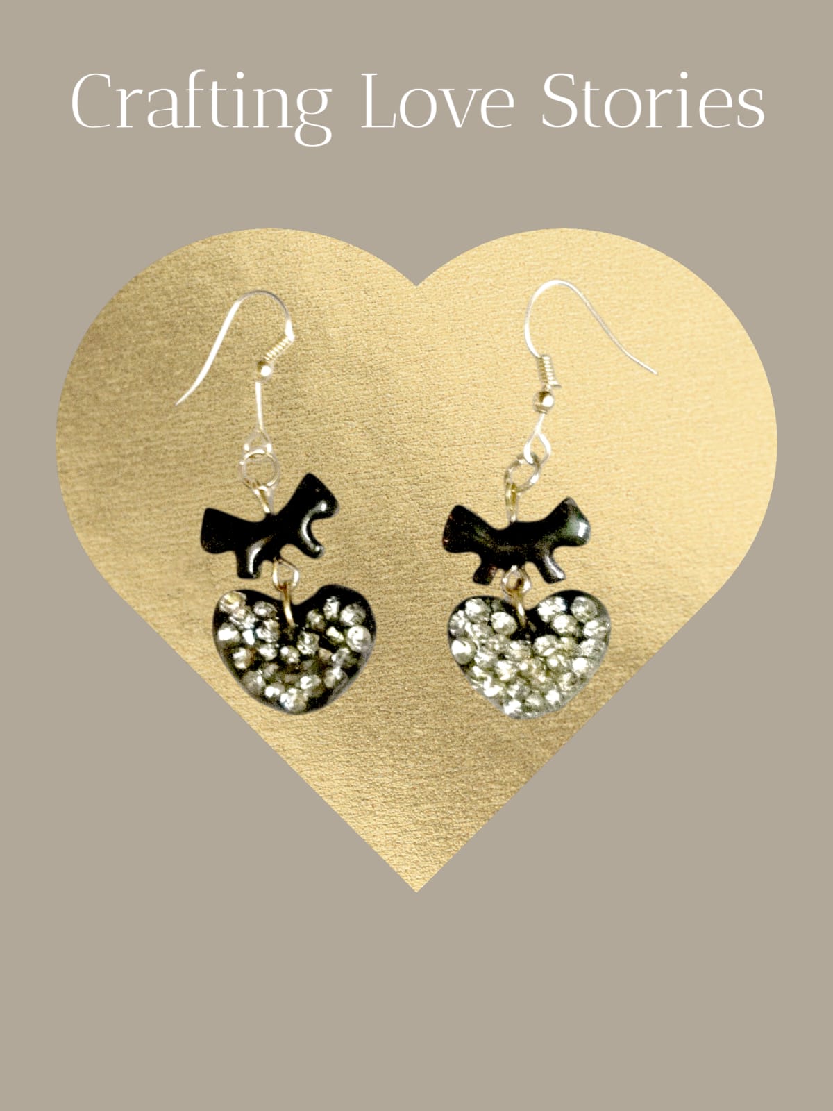 black heart earrings
