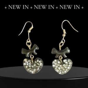 black heart earrings